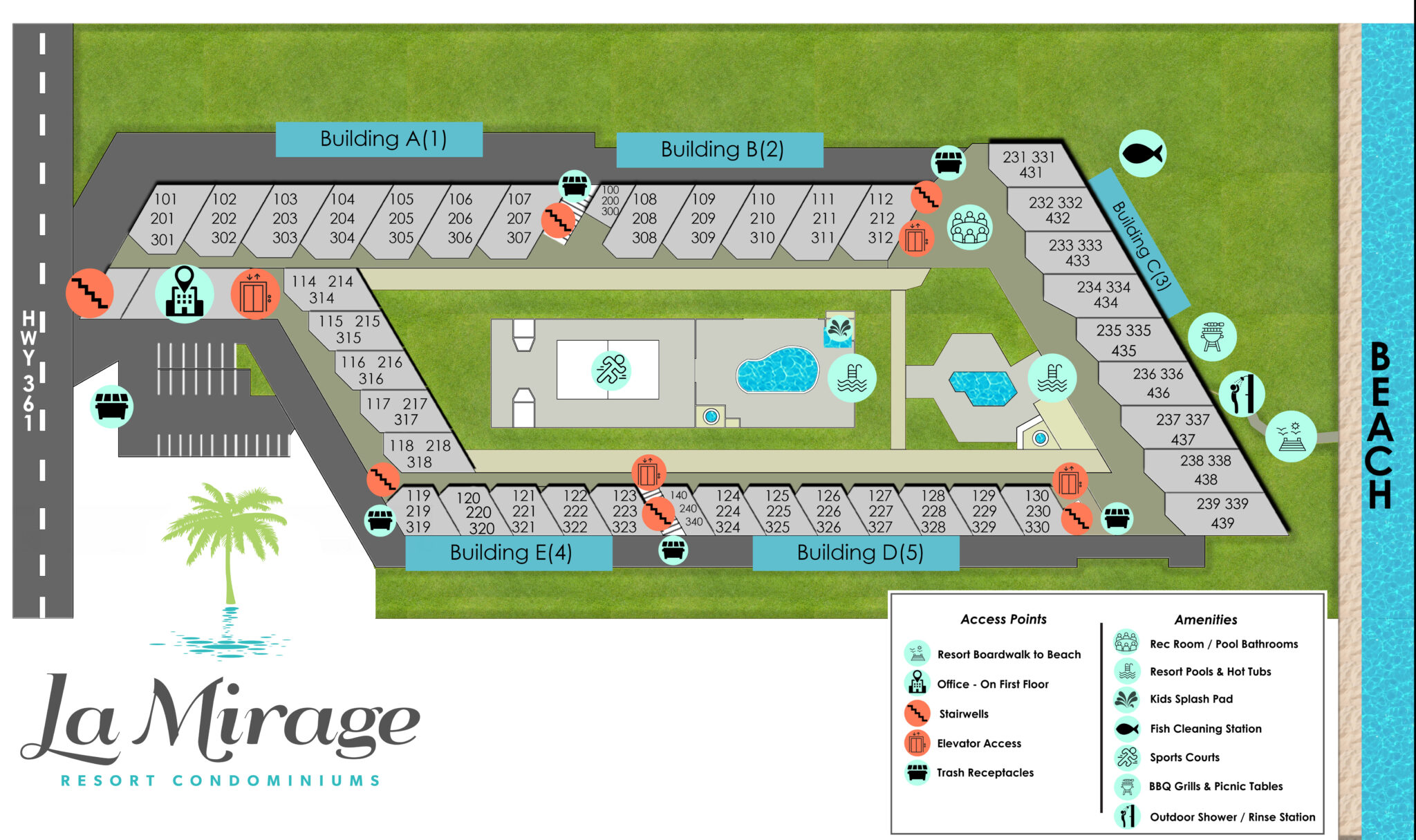 Property Map - La Mirage Condominiums