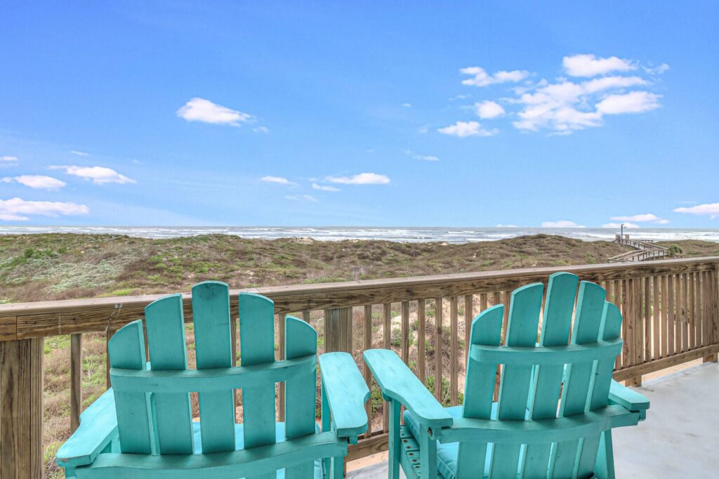 Beachfront view from a private balcony