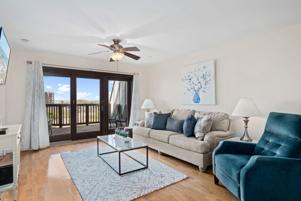 a view of a living area in one of our Port Aransas rentals